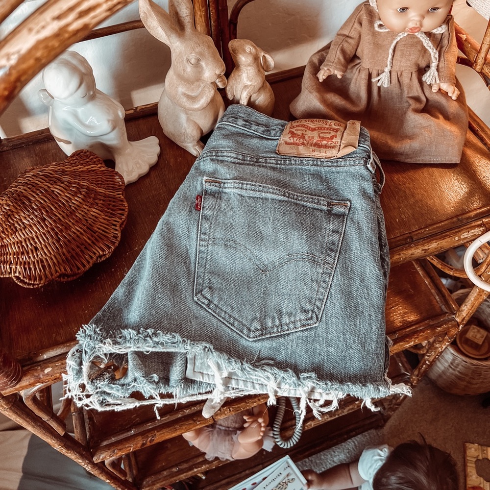 501 Levi’s cut off buttonfly shorts